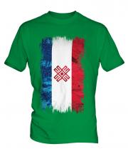 Mari El Grunge Flag Mens T-Shirt