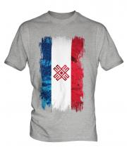 Mari El Grunge Flag Mens T-Shirt