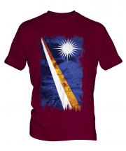 Marshall Islands Grunge Flag Mens T-Shirt