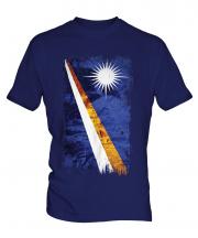 Marshall Islands Grunge Flag Mens T-Shirt