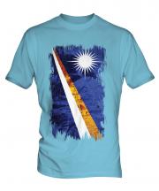 Marshall Islands Grunge Flag Mens T-Shirt