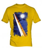 Marshall Islands Grunge Flag Mens T-Shirt