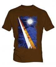 Marshall Islands Grunge Flag Mens T-Shirt