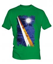 Marshall Islands Grunge Flag Mens T-Shirt