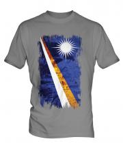 Marshall Islands Grunge Flag Mens T-Shirt