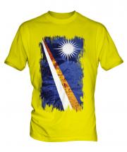 Marshall Islands Grunge Flag Mens T-Shirt