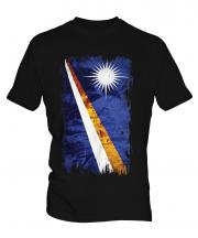 Marshall Islands Grunge Flag Mens T-Shirt