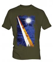 Marshall Islands Grunge Flag Mens T-Shirt