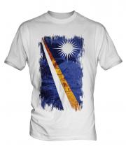 Marshall Islands Grunge Flag Mens T-Shirt