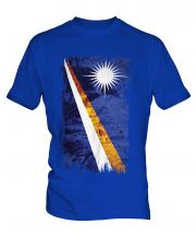 Marshall Islands Grunge Flag Mens T-Shirt