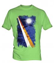 Marshall Islands Grunge Flag Mens T-Shirt
