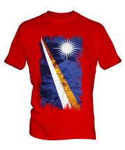 Marshall Islands Grunge Flag Mens T-Shirt
