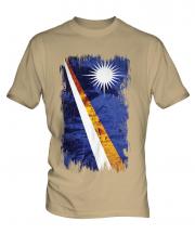 Marshall Islands Grunge Flag Mens T-Shirt