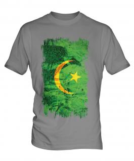 Mauritania Grunge Flag Mens T-Shirt