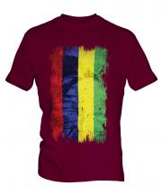 Mauritius Grunge Flag Mens T-Shirt