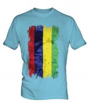 Mauritius Grunge Flag Mens T-Shirt