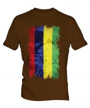 Mauritius Grunge Flag Mens T-Shirt