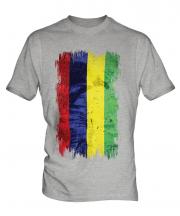 Mauritius Grunge Flag Mens T-Shirt