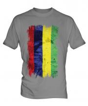 Mauritius Grunge Flag Mens T-Shirt