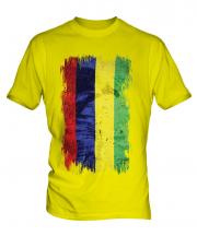 Mauritius Grunge Flag Mens T-Shirt