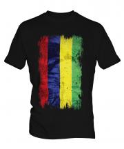 Mauritius Grunge Flag Mens T-Shirt