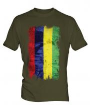 Mauritius Grunge Flag Mens T-Shirt