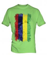 Mauritius Grunge Flag Mens T-Shirt