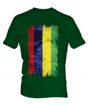 Mauritius Grunge Flag Mens T-Shirt