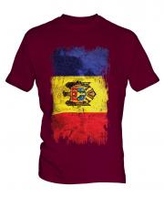 Moldova Grunge Flag Mens T-Shirt
