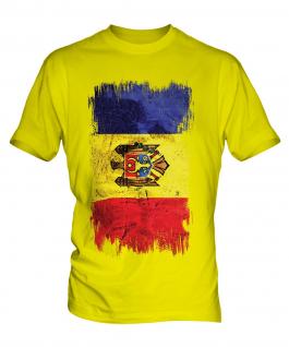 Moldova Grunge Flag Mens T-Shirt