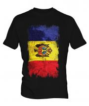 Moldova Grunge Flag Mens T-Shirt