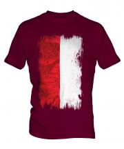 Monaco Grunge Flag Mens T-Shirt