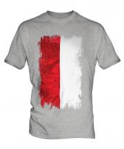 Monaco Grunge Flag Mens T-Shirt