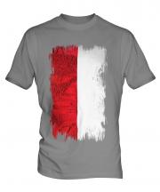 Monaco Grunge Flag Mens T-Shirt