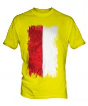 Monaco Grunge Flag Mens T-Shirt