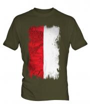 Monaco Grunge Flag Mens T-Shirt