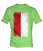 Monaco Grunge Flag Mens T-Shirt