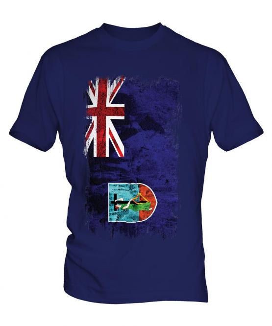 Montserrat Grunge Flag Mens T-Shirt