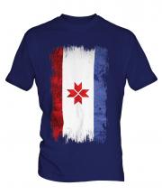Mordovia Grunge Flag Mens T-Shirt