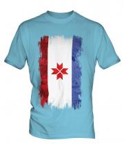 Mordovia Grunge Flag Mens T-Shirt