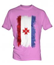 Mordovia Grunge Flag Mens T-Shirt