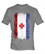 Mordovia Grunge Flag Mens T-Shirt