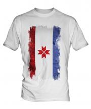Mordovia Grunge Flag Mens T-Shirt