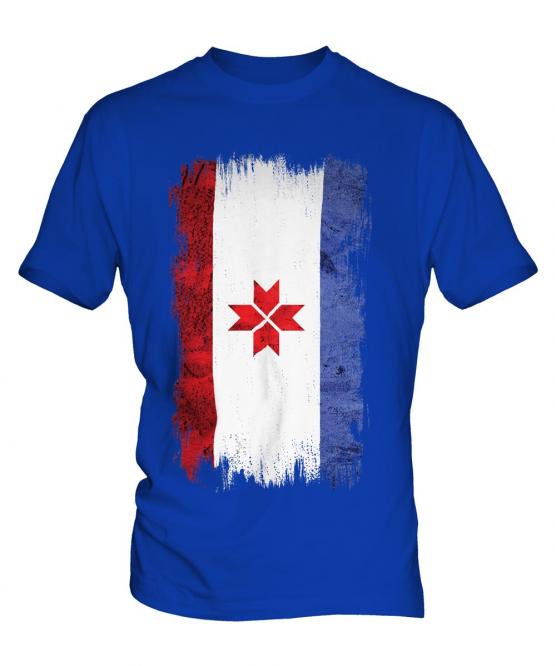 Mordovia Grunge Flag Mens T-Shirt