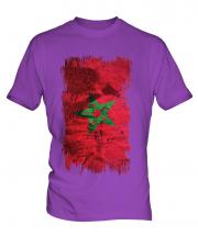 Morocco Grunge Flag Mens T-Shirt