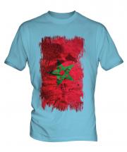 Morocco Grunge Flag Mens T-Shirt