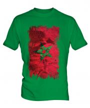 Morocco Grunge Flag Mens T-Shirt