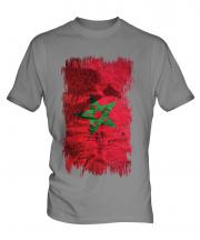 Morocco Grunge Flag Mens T-Shirt