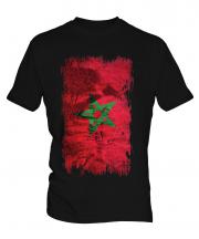 Morocco Grunge Flag Mens T-Shirt