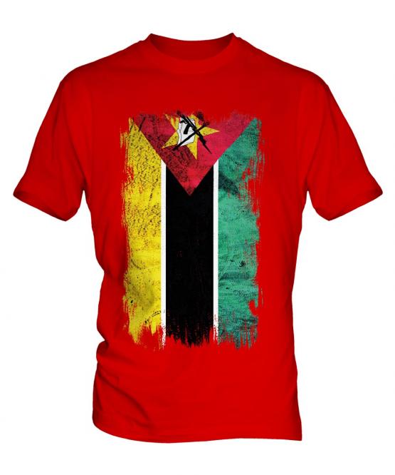 Mozambique Grunge Flag Mens T-Shirt